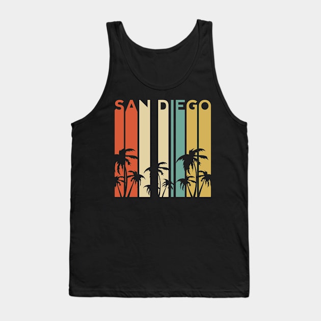 San Diego California Retro Vintage La Jolla Beach Surf Summer Tank Top by Shirtsurf